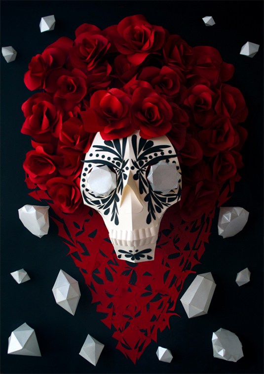 Day of the Dead paper art