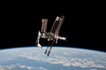 The International Space Station reaches milestone.