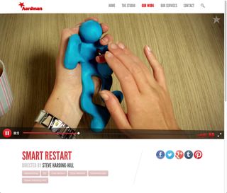 aardman website and stationary design