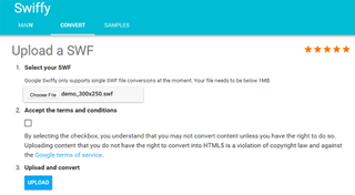 Convert your SWF to HTML5 in a jiffy with Swiffy
