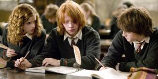 Emma Watson, Rupert Grint and Daniel Radcliffe as Hermoine, Ron and Harry in Harry Potter and the Goblet of Fire