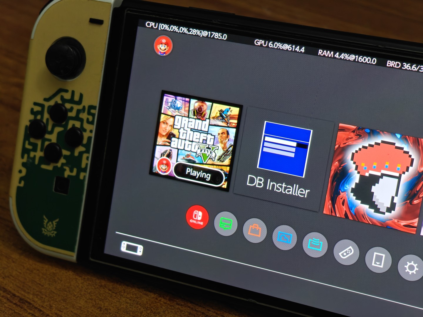 Grand Theft Auto V running natively on a Nintendo Switch