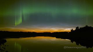 northern lights and noctilucent clouds