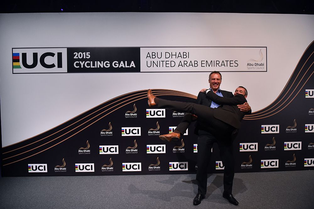 Joshing around post-gala