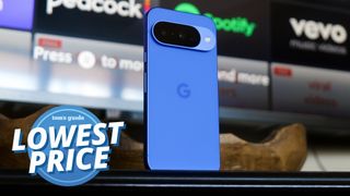 Pixel 10 showing back with lowest price badge.