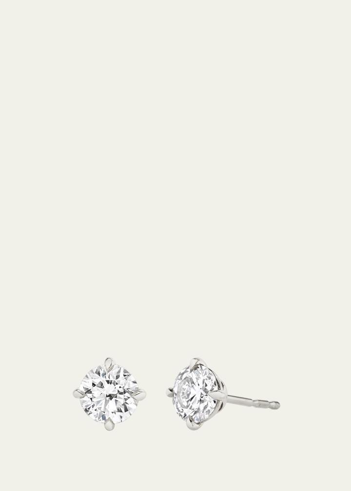 Brilliant Round Solitaire Lab Created/vrai Created Diamond Stud Earrings