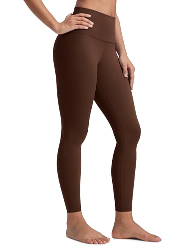 Crz Yoga Women's Butterluxe Yoga Leggings 25'' - High Waisted Workout Gym Leggings Buttery Soft Yoga Pants Lava Brown 12