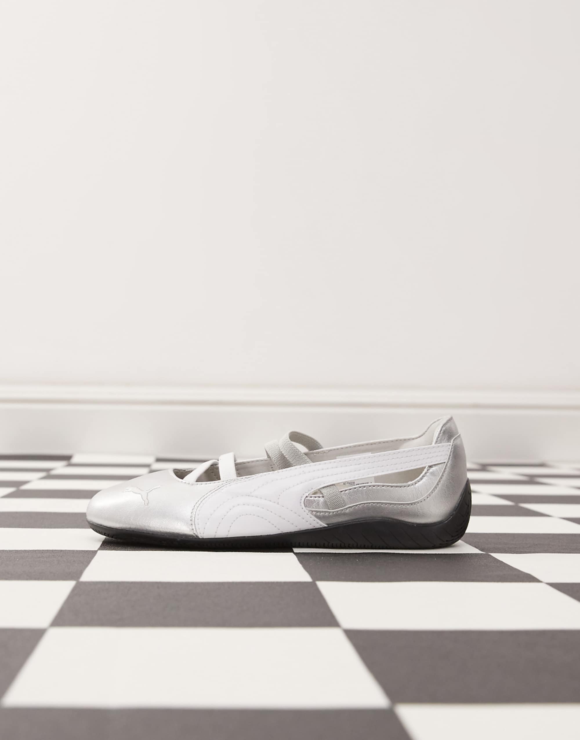 Puma Speedcat Ballet Flats in Silver