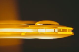 A representation of a UFO or Unidentified Flying Object, 1993. (Photo by Alfred Gescheidt/Getty Images)