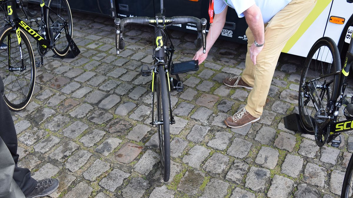 The UCI were out in force to check bikes for technological fraud