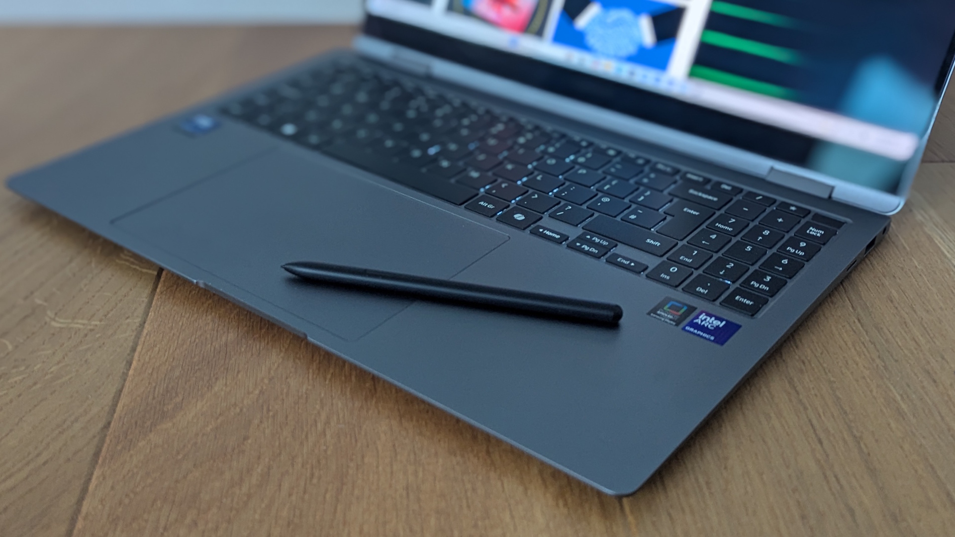 The Samsung Galaxy Book 5 Pro 360 on a desk