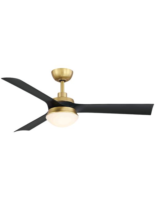 Barlow 52" Brass/Black Ceiling Fan with LED Light