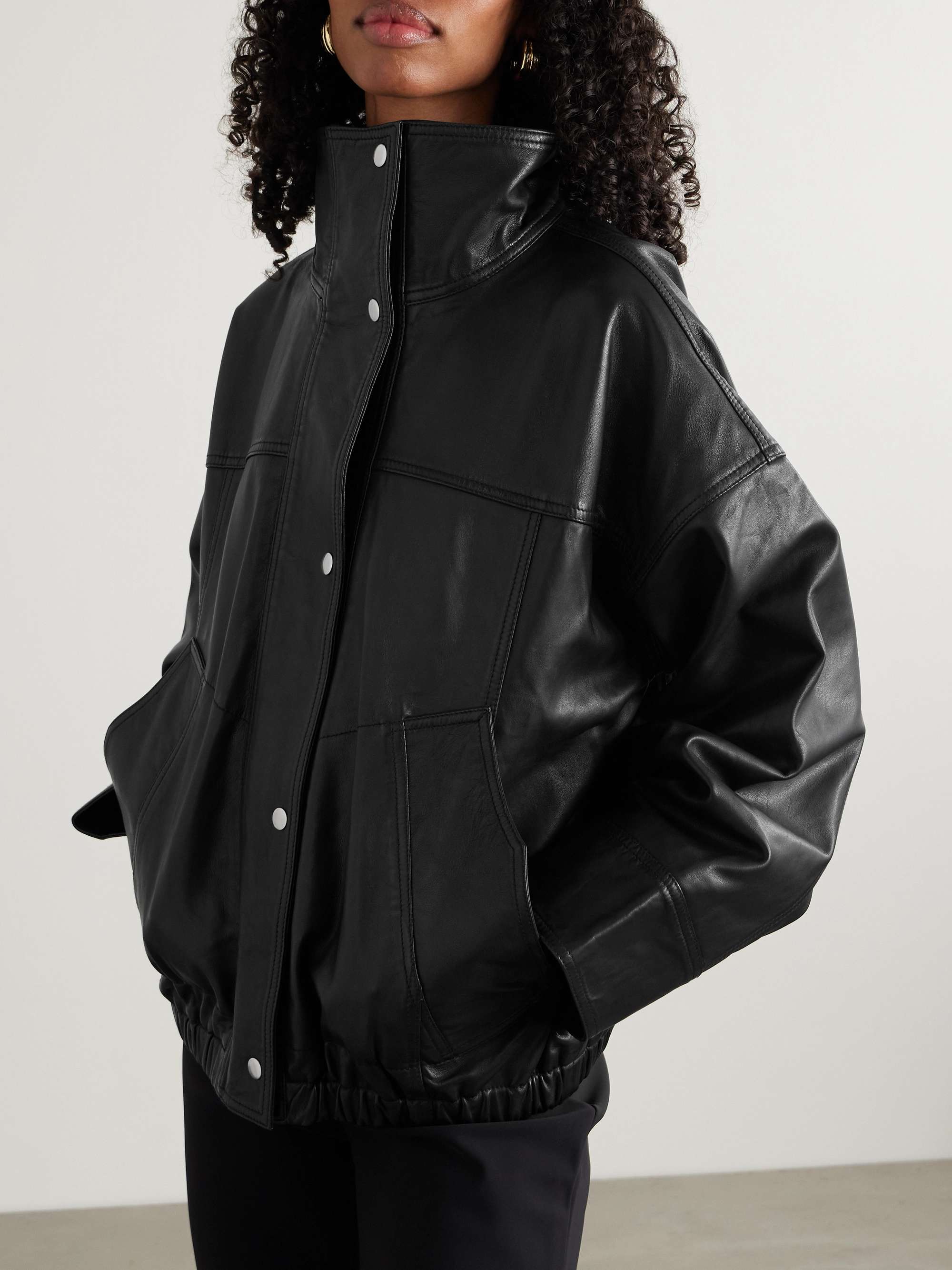 Leather Bomber Jacket