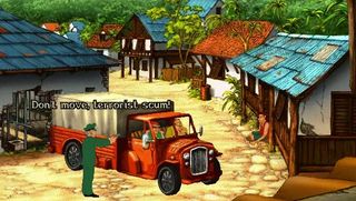6. George Stobbart bilks an American tourist out of $50, then gets him arrested in a third world country
