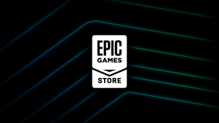 The EPic GAmes Tore logo on a black background with neon lines