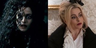 Helena Bonham Carter as Bellatrix Lestrange in Harry Potter and Rose Weil in Ocean's 8