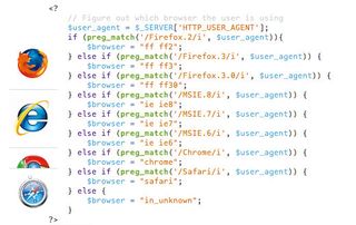 The first step is to figure out which browser your visitor is using, by making use of the User Agent String