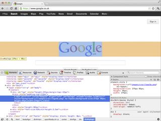 Figure 1-2 Inspecting a web page using the Chrome developer tools