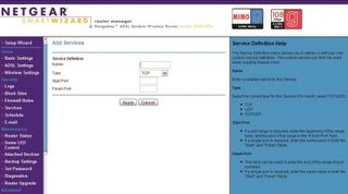 2. Router admin panel