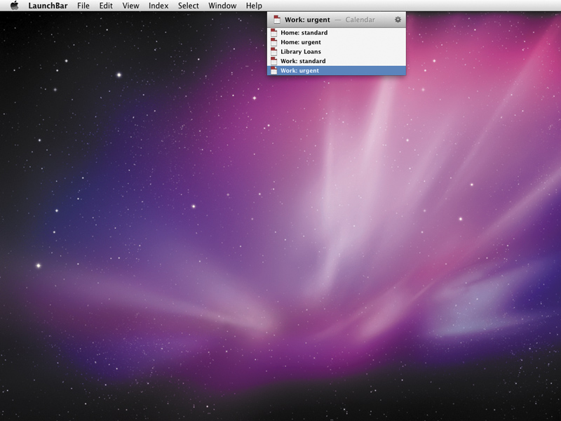 launch bar mac os x