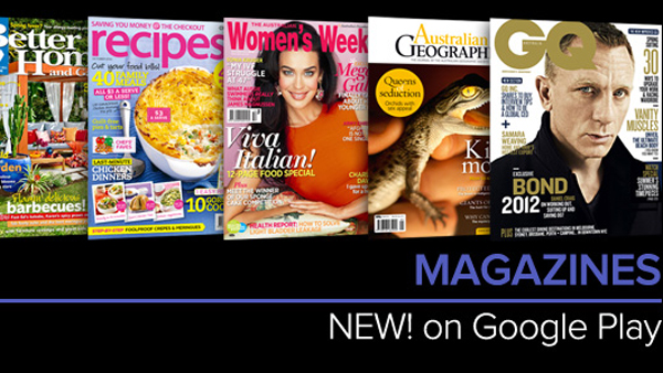 Magazines arrive on Google Play in Australia