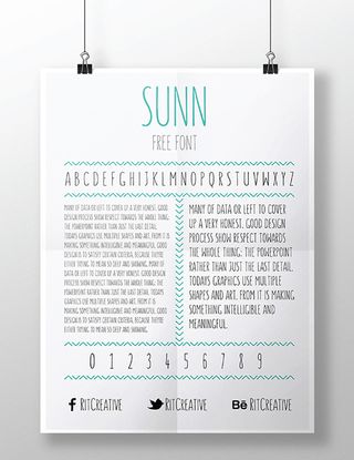 Free fonts: Sunn