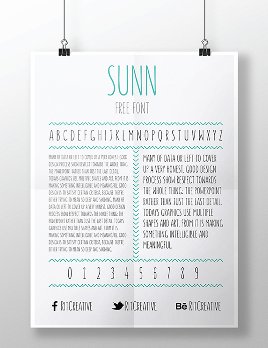 Free fonts: Sunn