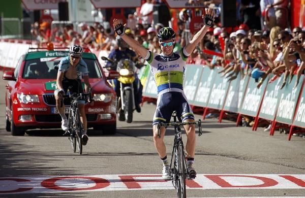 Simon Clarke (Orica-GreenEdge) got the best of Tony Martin