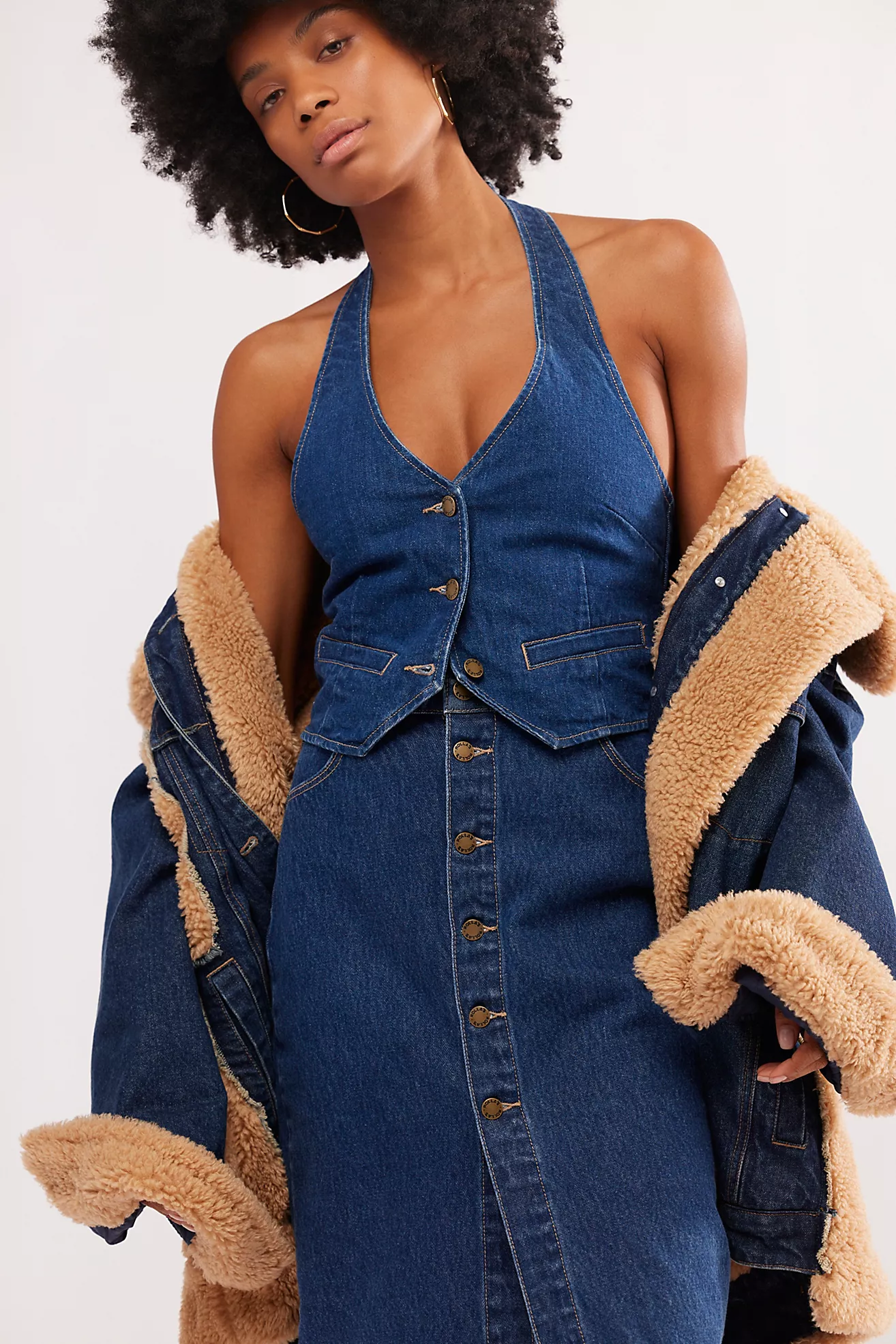 Rolla's Halter Vest Skirt Suit Set