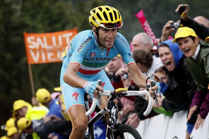 Vincenzo Nibali (Astana) takes the stage 10 win at the Tour de France