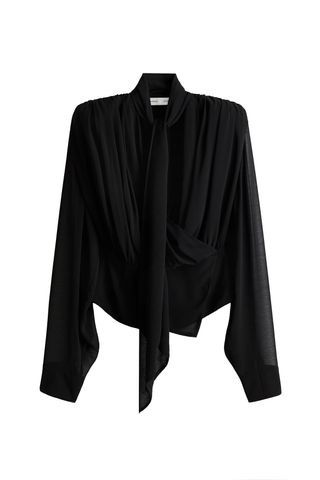 Draped Chiffon Blouse