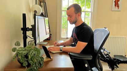 Man developing a daily journaling habit