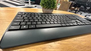 Trust Trezo Comfort Wireless Keyboard and Mouse on a wooden table