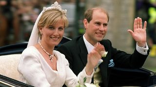 Prince Edward and Sophie after their wedding ceremony