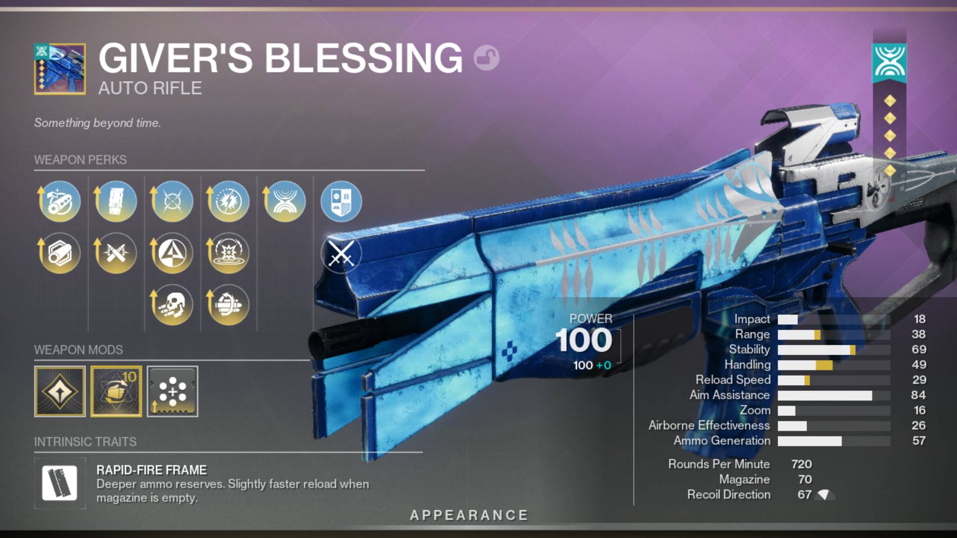 Destiny 2 Gear Tiers edge of fate auto rifle tier 5 with new shader effect