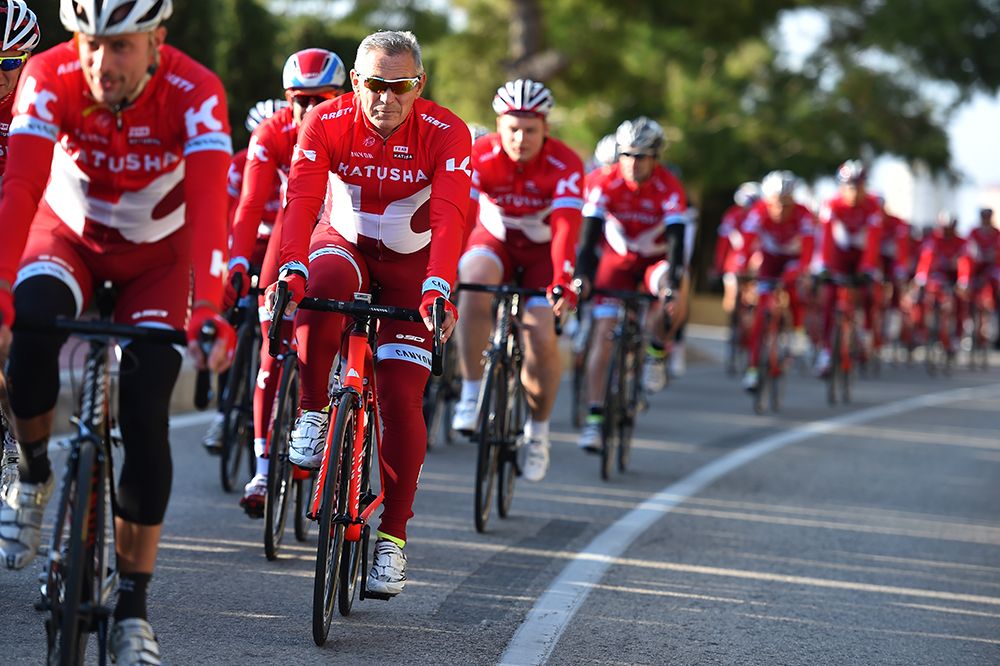 Team owner Igor Makarov joined Katusha for the ride