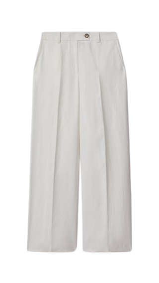 Lori Viscose-Linen Wide Leg Suit Trousers