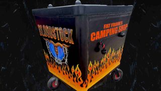 A Bloodstock-branded wheelie bin