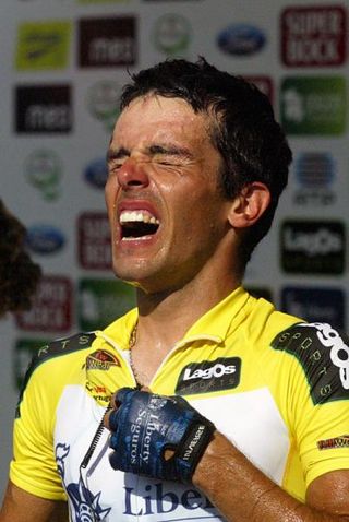 Portugal's Nuno Ribeiro (Liberty Seguros) after finishing ninth in the stage 10 time trial.