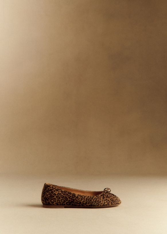 Agathe Low Ballerinas - Leopard - Bovine Leather - Sézane