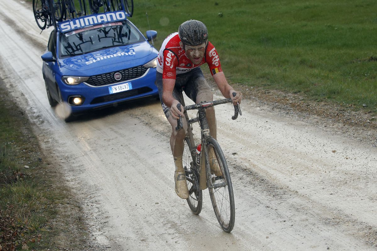Tiesj Benoot (Lotto Soudal) en route to victory