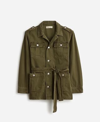 Madewell Chino Safari-Jacke in Faded Ivy