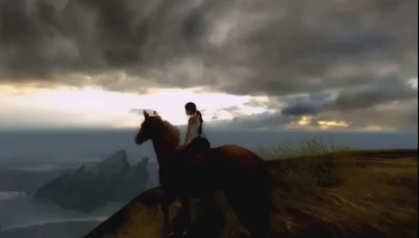 Lara Croft With Horse