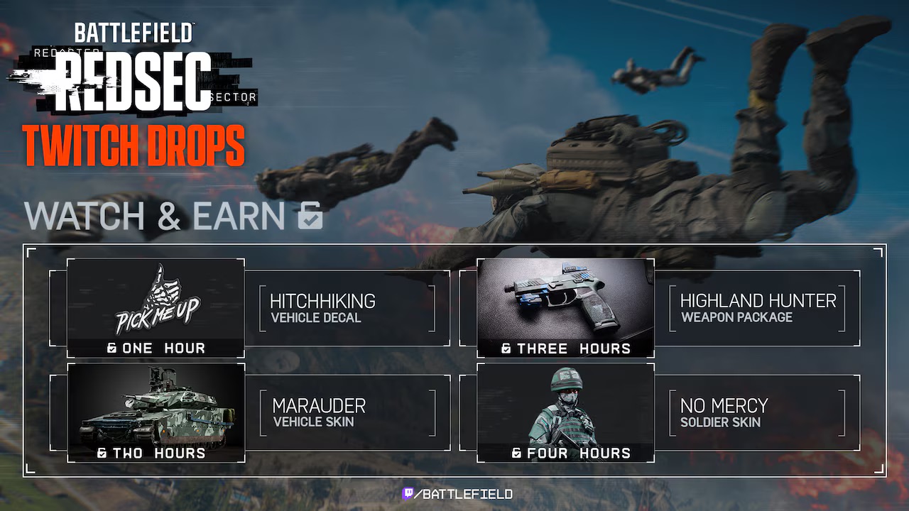 Battlefield REDSEC Twitch Drops