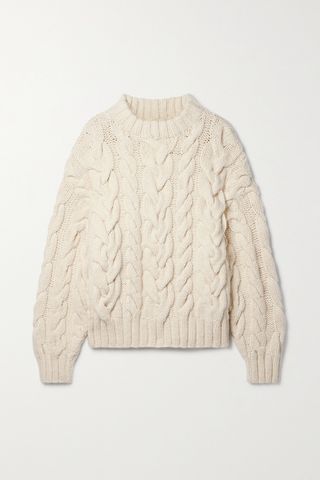 + Net Sustain Olympus Cable-Knit Merino Wool Sweater