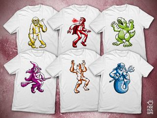 Rob Barrett's range of Mad Scientist and Monster t-shirts.