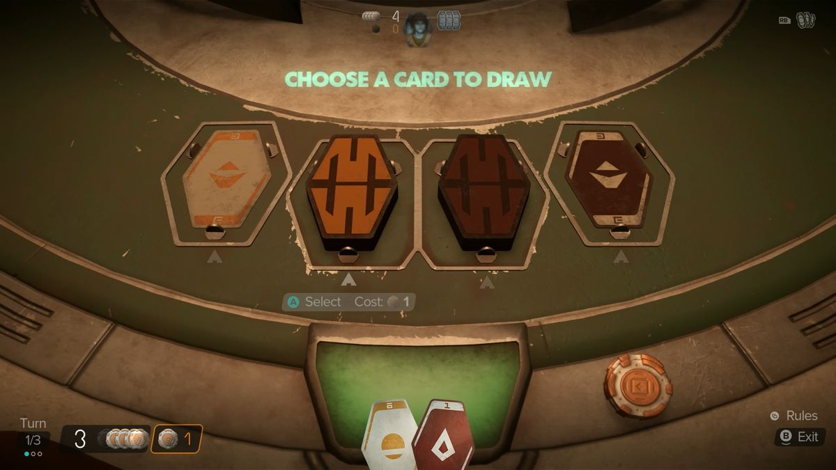 Star Wars Outlaws Kessel Sabacc - Choosing a card