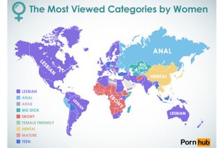 The most viewed porn categories by women in the world