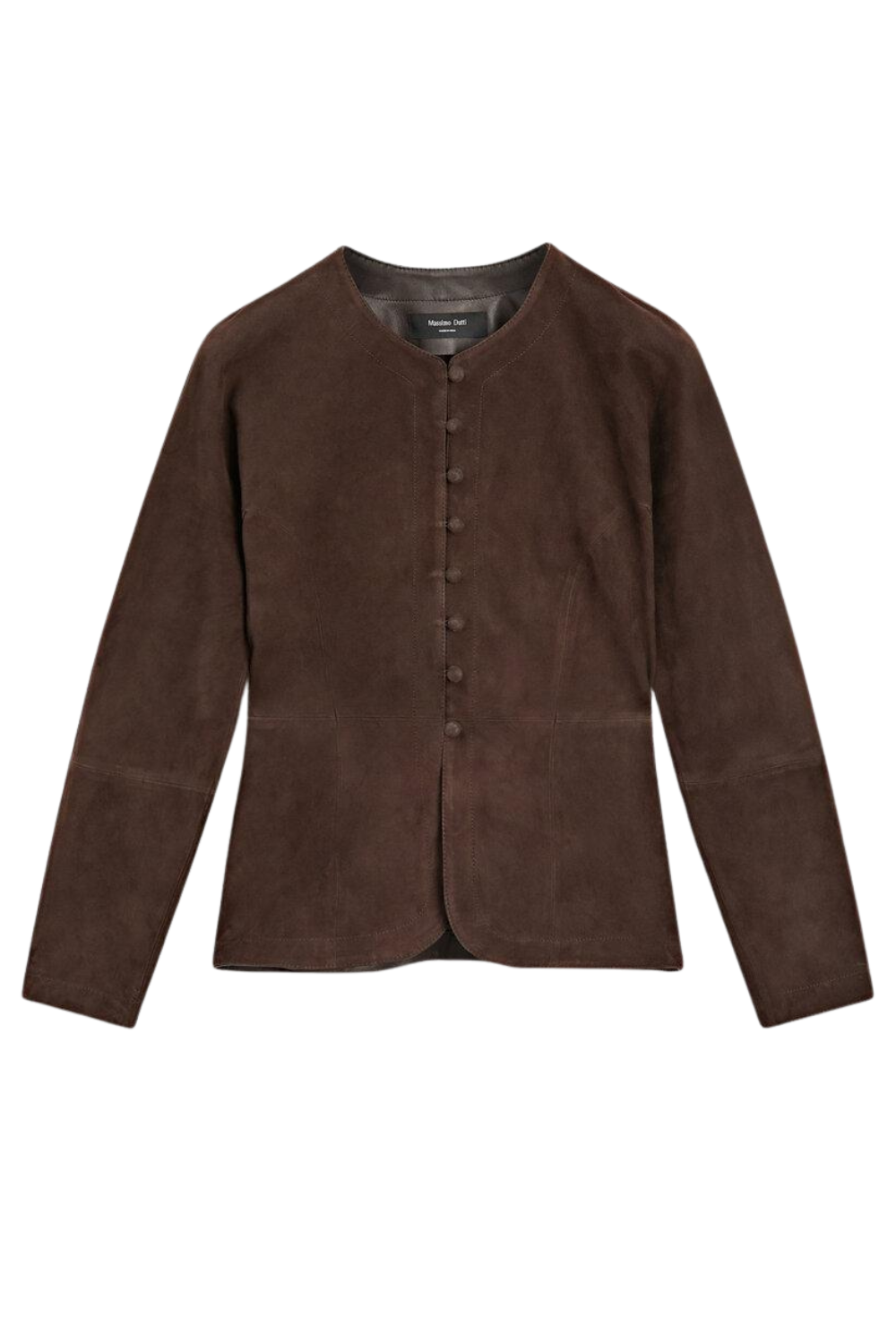 Belted Faux Suede Peplum Jacket