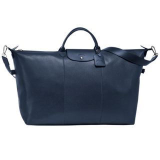 navy leather bag